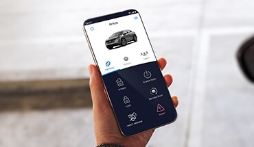 2023 Nissan Ariya smartphone showing virtual key