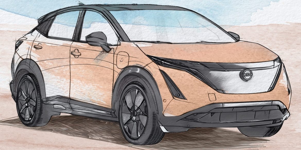 Nissan ARIYA sketch design
