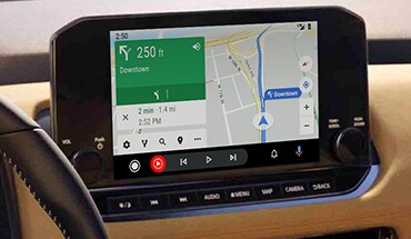 2022 Nissan Rogue showing google maps on touch-screen display.