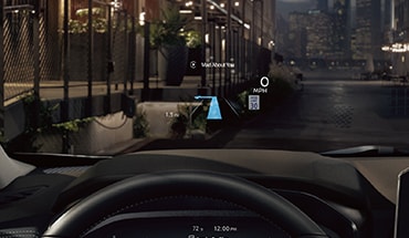 2022 Nissan Rogue showing heads-up display.
