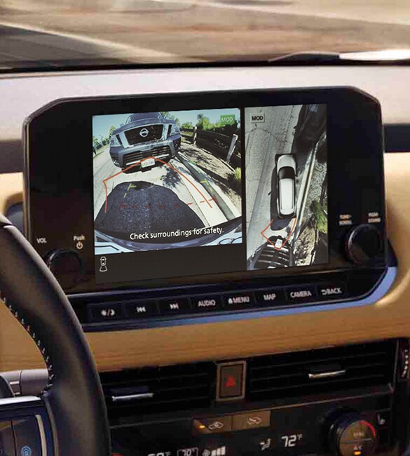 2022 Nissan Rogue display of backup camera to illustrate Around View Monitor.