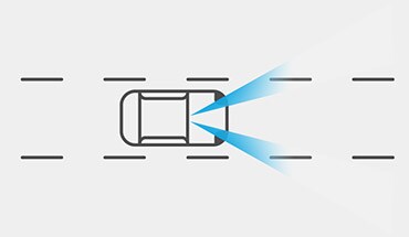 2022 Nissan Rogue illustration of car using Intelligent Lane Intervention.