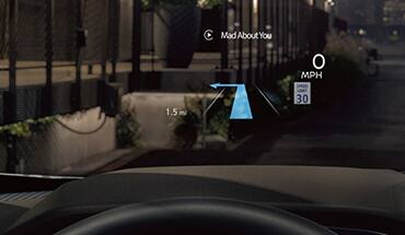 2023 Nissan Rogue showing heads-up display.