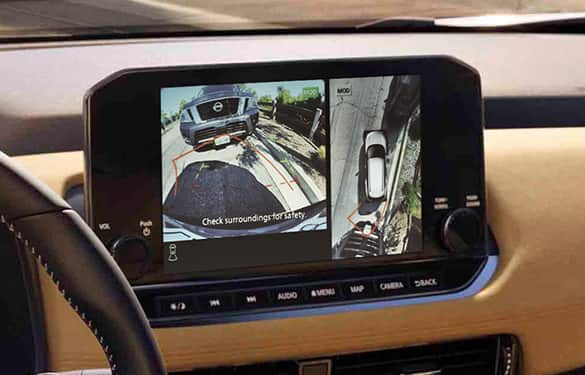 2023 Nissan Rogue display of backup camera to illustrate Intelligent Around View Monitor.