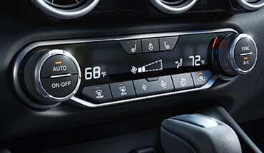 2023 Nissan Sentra showing controls for dual zone automatic temperature control.