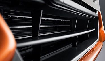 2023 Nissan Sentra close up of active grille shutters that optimize fuel economy.