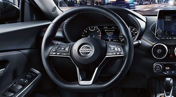 2023 Nissan Sentra D-shaped steering wheel.